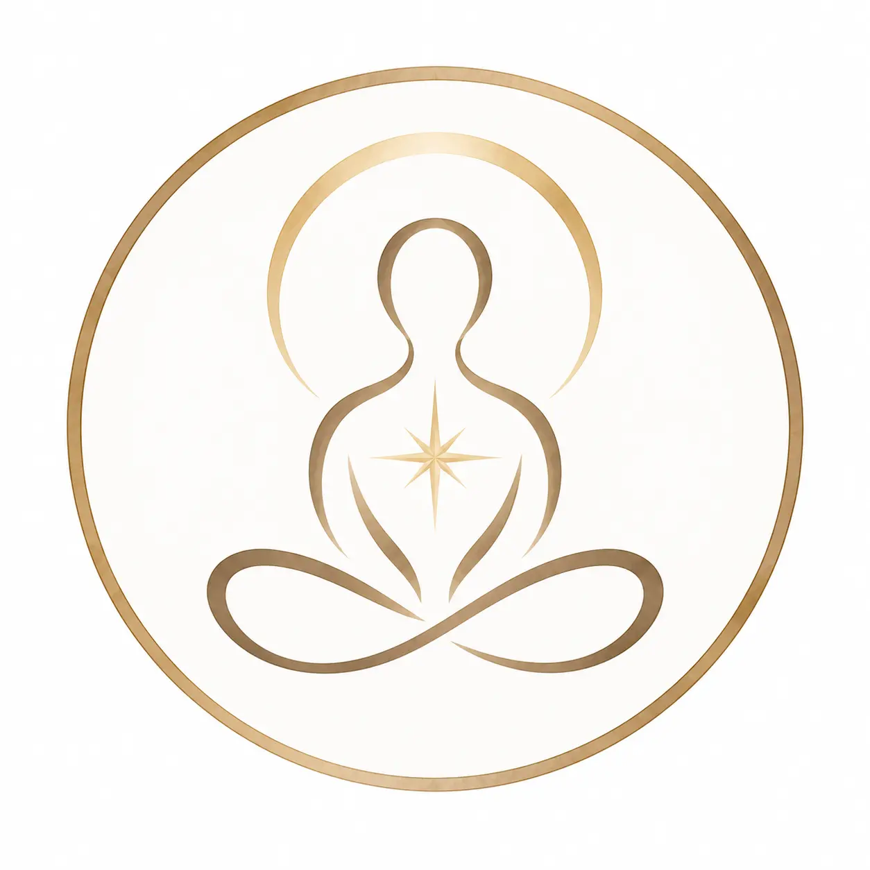 Emblema minimalista de presencia serena
